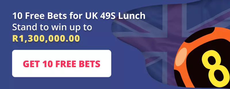 Get 10 free bets for UK 49S Lunch